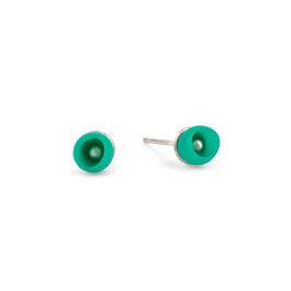 Sea green cup mini stud earrings